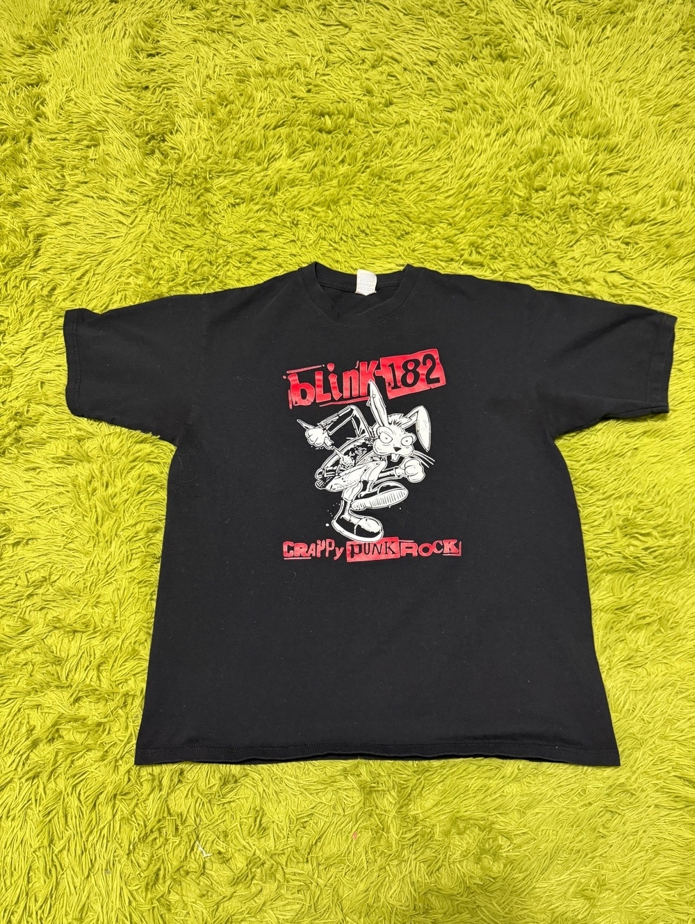 Blink 182 Crappy Punk Rock Graphic T-Shirt Size Large Blacl